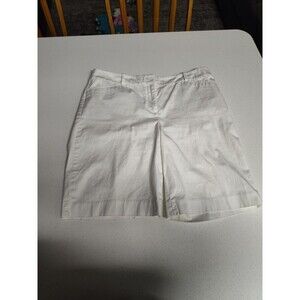 Talbot's White Stretch 98% cotton 2% spandex shorts Women's size 12 Pre-Owned